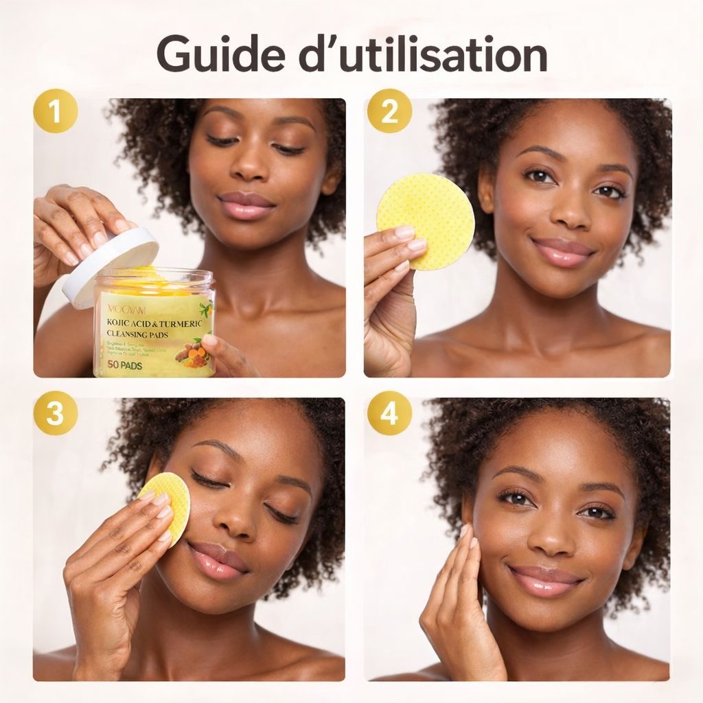 Peau lumineuse en 7 jours - PADS AU CURCUMA & ACIDE KOJIQUE
