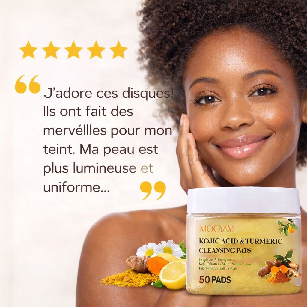 Peau lumineuse en 7 jours - PADS AU CURCUMA & ACIDE KOJIQUE