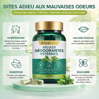 Gélules Déodorantes Internes - Fraîcheur H24 de l’intérieur